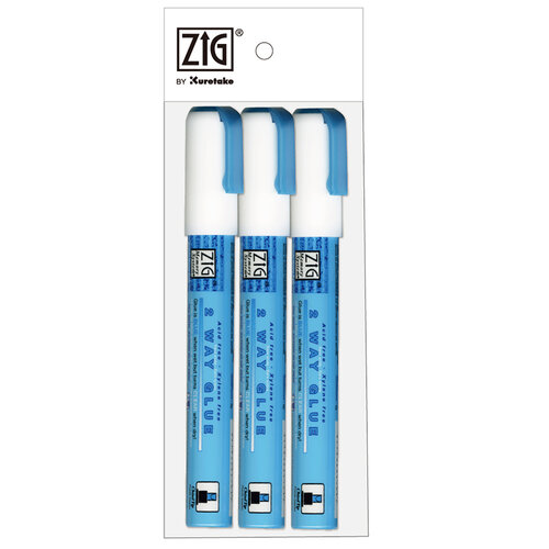Kuretake - ZIG - Memory System - 2 Way Glue - Chisel Tip - 3 Piece Set 1 Kuretake - ZIG - Memory System - 2 Way Glue - Chisel Tip - 3 Piece Set