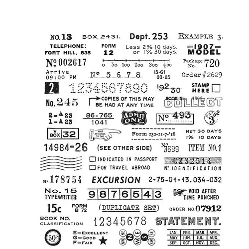 Stampers Anonymous - Tim Holtz - Cling Mounted Rubber Stamp Set - Tidbits 1 Stampers Anonymous - Tim Holtz - Cling Mounted Rubber Stamp Set - Tidbits