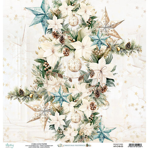Mintay Papers - Christmas Blessings Collection - 12 x 12 Double Sided Paper - 3 2 Mintay Papers - Christmas Blessings Collection - 12 x 12 Double Sided Paper - 3
