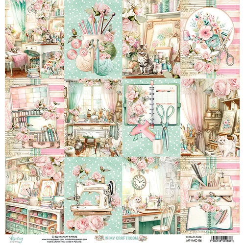Mintay Papers - In My Craftroom Collection - 12 x 12 Double Sided Paper - 6 2 Mintay Papers - In My Craftroom Collection - 12 x 12 Double Sided Paper - 6