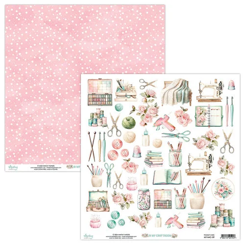 Mintay Papers - In My Craftroom Collection - 12 x 12 Double Sided Paper - Elements 1 Mintay Papers - In My Craftroom Collection - 12 x 12 Double Sided Paper - Elements