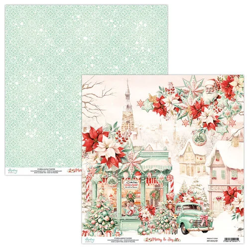 Mintay Papers - Merry & Joy Collection - 12 x 12 Double Sided Paper - 1