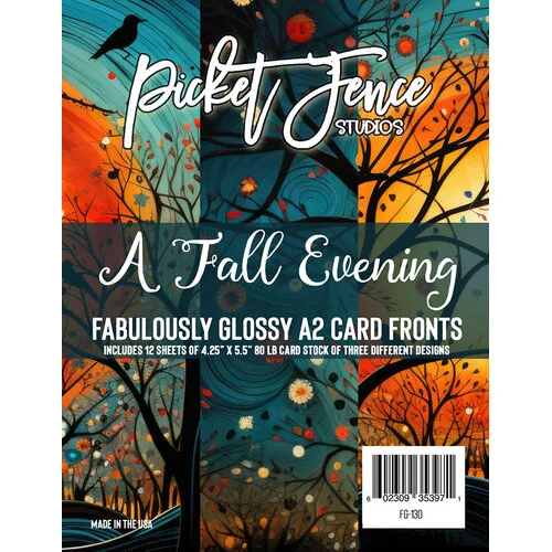 Picket Fence Studios - Fabulously Glossy A2 Card Fronts - A Fall Evening