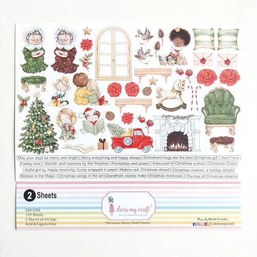 Dress My Craft - Motif Sheets - Christmas Stories 2 Dress My Craft - Motif Sheets - Christmas Stories