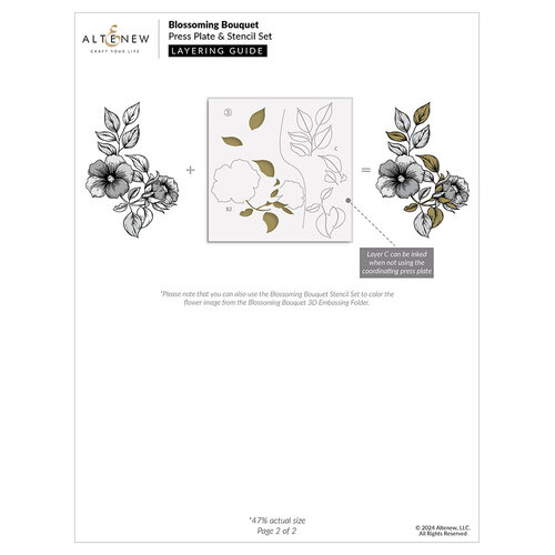 Altenew - Builder Stencil - 3 In 1 Set - Blossoming Bouquet 5 Altenew - Builder Stencil - 3 In 1 Set - Blossoming Bouquet