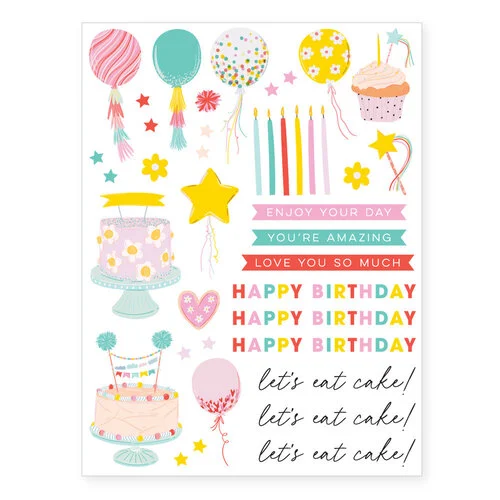 Scrapbook.com - Birthday Bundle - Rub-On Transfers - 6x8 - 6 Sheets 2 Scrapbook.com - Birthday Bundle - Rub-On Transfers - 6x8 - 6 Sheets