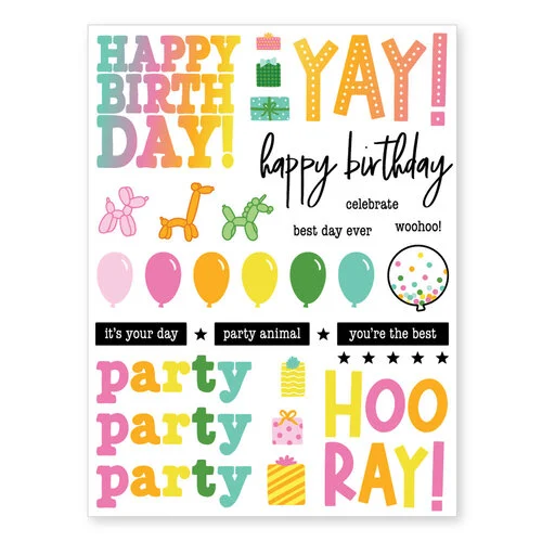 Scrapbook.com - Birthday Bundle - Rub-On Transfers - 6x8 - 6 Sheets 6 Scrapbook.com - Birthday Bundle - Rub-On Transfers - 6x8 - 6 Sheets