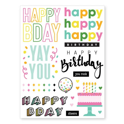 Scrapbook.com - Birthday Bundle - Rub-On Transfers - 6x8 - 6 Sheets 7 Scrapbook.com - Birthday Bundle - Rub-On Transfers - 6x8 - 6 Sheets