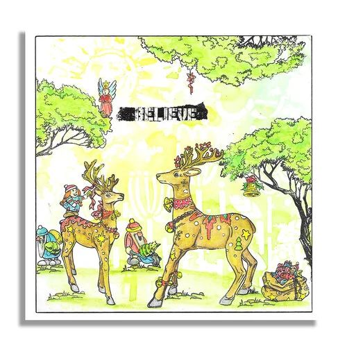 AALL and Create - Clear Photopolymer Stamps - Angelic Deer Guardians