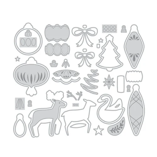 Scrapbook.com - Decorative Die Set - Build and Layer - Christmas Ornaments