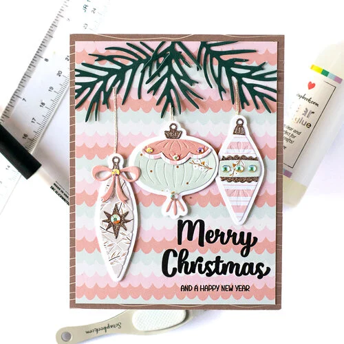 Scrapbook.com - Decorative Die Set - Build and Layer - Christmas Ornaments