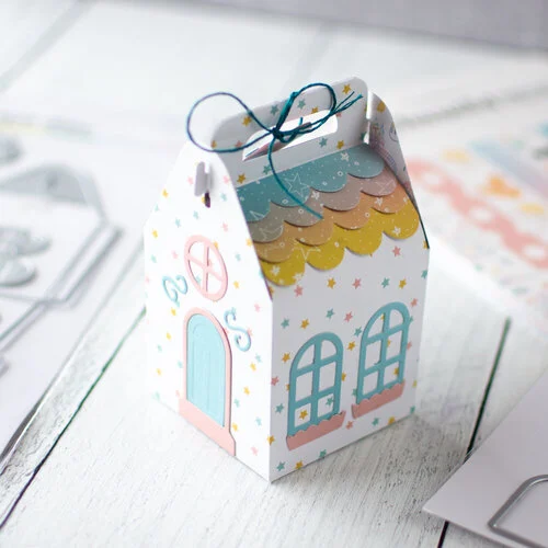 Scrapbook.com - Decorative Die Set - House Treat Box