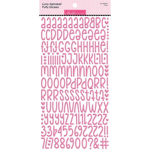 Bella Blvd - Bella Besties Collection - Puffy Stickers - Luna Alphabet - Peep