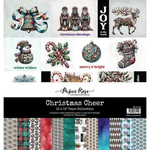 Paper Rose - Christmas Cheer Collection - 12 x 12 Paper Pack 1 Paper Rose - Christmas Cheer Collection - 12 x 12 Paper Pack