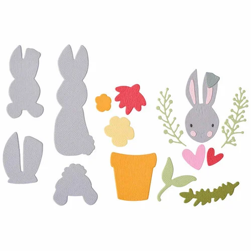 Sizzix - Catherine Pooler Designs - Thinlits Dies - Bunny Bits and Blooms 2