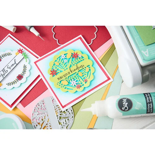 Sizzix - Catherine Pooler Designs - Thinlits Dies - Scalloped Circles, Borders and Banners 5 Sizzix - Catherine Pooler Designs - Thinlits Dies - Scalloped Circles, Borders and Banners
