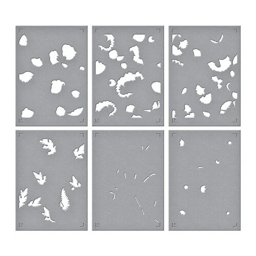 Spellbinders - BetterPress Collection - Press Plates and Stencil Bundle - Poppy Background