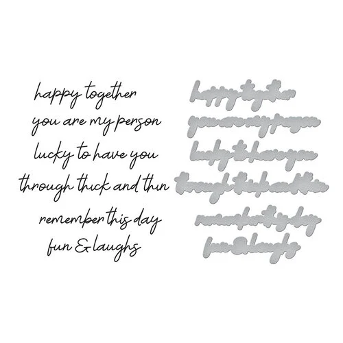 Spellbinders - BetterPress Collection - Press Plates and Die Set - Friends Sentiments