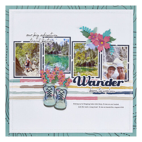 Spellbinders - BetterPress Collection - Press Plates and Die Set - Wander Sentiments
