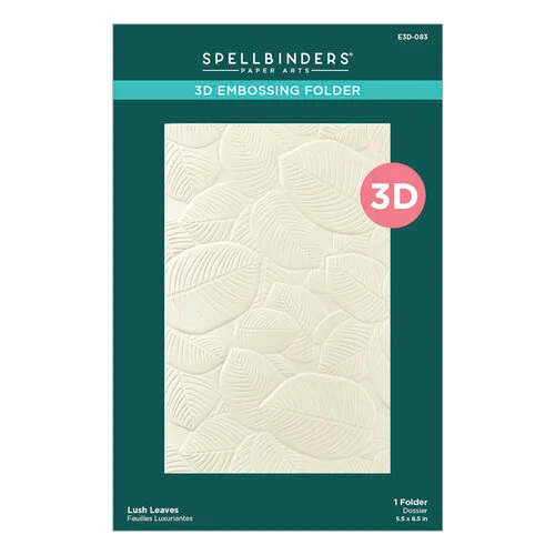 Spellbinders - Happy Hour Collection - 3D Embossing Folder - Lush Leaves 3 Spellbinders - Happy Hour Collection - 3D Embossing Folder - Lush Leaves