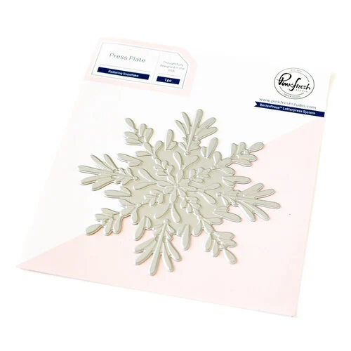 Pinkfresh Studio - Magical Holiday Collection - Press Plates - Radiating Snowflake 1 Pinkfresh Studio - Magical Holiday Collection - Press Plates - Radiating Snowflake