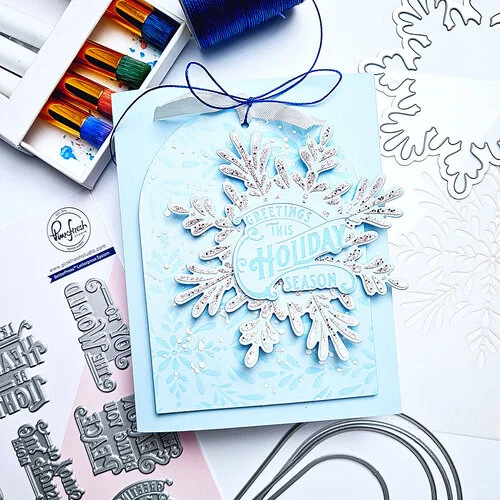 Pinkfresh Studio - Magical Holiday Collection - Press Plates - Radiating Snowflake 5 Pinkfresh Studio - Magical Holiday Collection - Press Plates - Radiating Snowflake