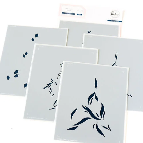 Pinkfresh Studio - Magical Holiday Collection - Stencils - Festive Foliage Tree 1 Pinkfresh Studio - Magical Holiday Collection - Stencils - Festive Foliage Tree
