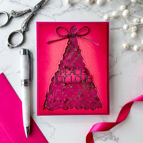 Pinkfresh Studio - Magical Holiday Collection - Stencils - Festive Foliage Tree 7 Pinkfresh Studio - Magical Holiday Collection - Stencils - Festive Foliage Tree
