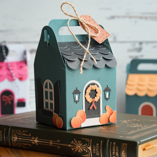 Scrapbook.com - Decorative Die Set - Fall - House Treat Box Add On 4 Scrapbook.com - Decorative Die Set - Fall - House Treat Box Add On